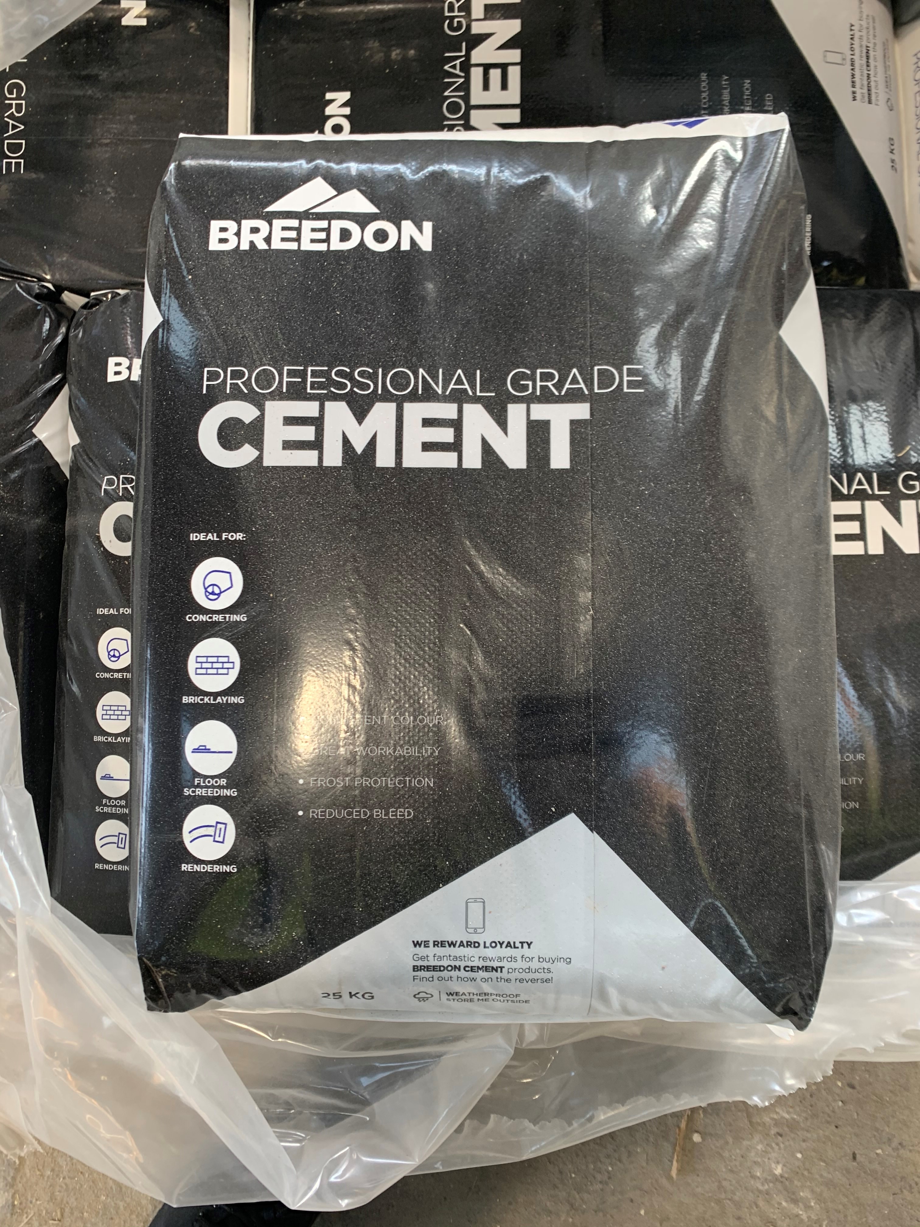 Professional grade cement (plastic bag) 25kg - Rhino Building Supplies