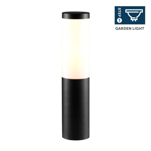 Black Bollard Light